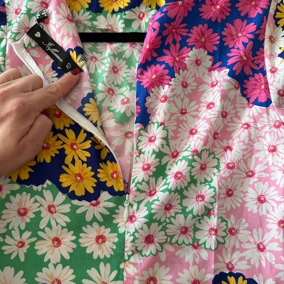 Floral Multicolor High Neck Bell Sleeve Maxi Dress from ASOS - Picture 4 of 5